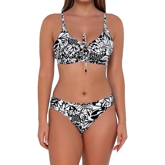 NEW Sunsets Caribbean 2 Piece Bra Sized Bikini Top 34DD & Hipster Bottom‎ Sz M - Picture 1 of 16